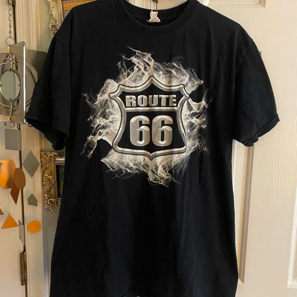 VTG Route 66 Jerzees Cotton Women’s T-Shirt Sz L